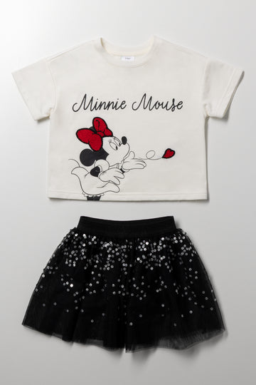 Minnie Mouse Tutu Skirt & Tee Set