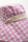 Check Wide Brim Bucket Hat Pink (2)