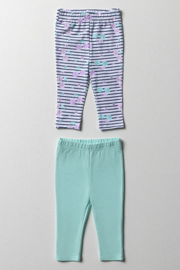 2 Pack Leggings Aqua