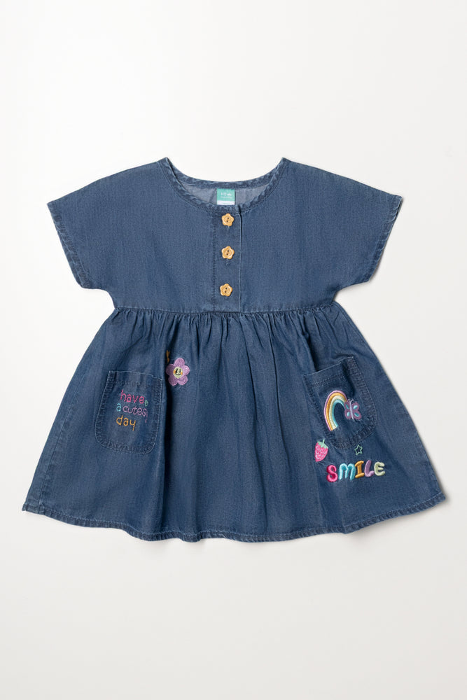 Babydoll Denim Dress Blue