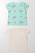 Nala 2 Pack Short Sleeve T-Shirts Blue And Natural (2)