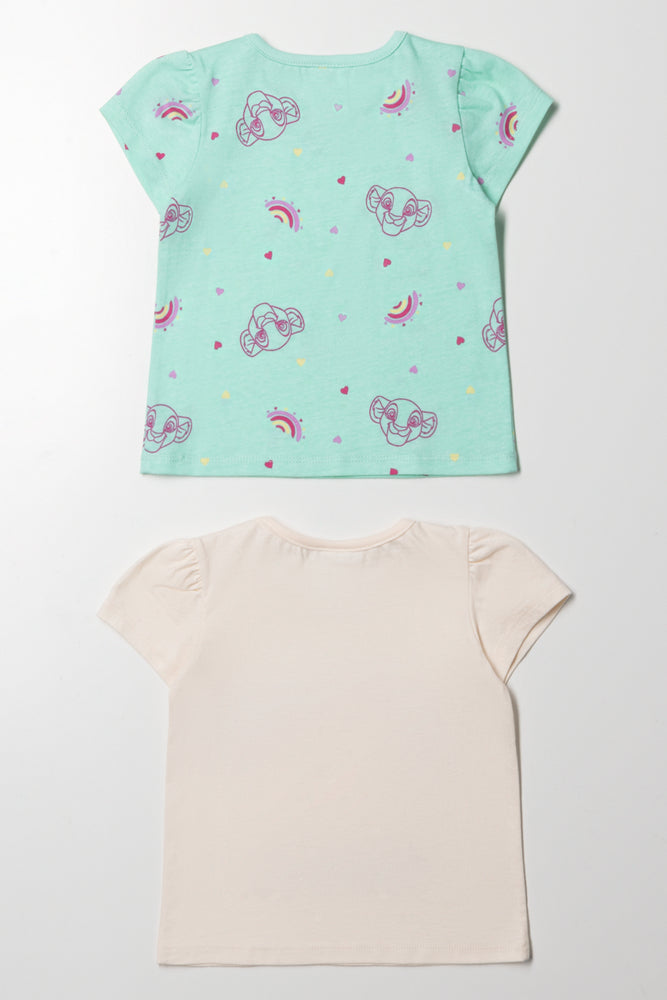 Nala 2 Pack Short Sleeve T-Shirts Blue And Natural (2)