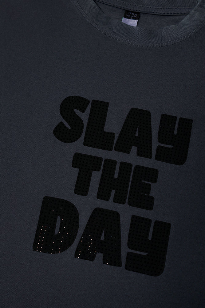 Oversized Short Sleeve T-Shirt Dark Grey