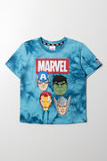 Avengers Tie Dye Short Sleeve T-Shirt Blue