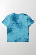 Avengers Tie Dye Short Sleeve T-Shirt Blue (2)