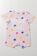 Here Comes The Boss Romper Pink