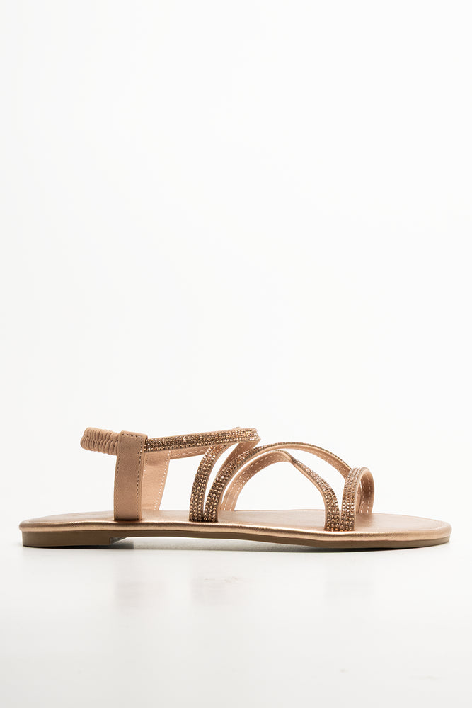 Diamante Strappy Sandals Natural