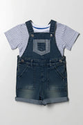 Denim Dungaree Set Blue