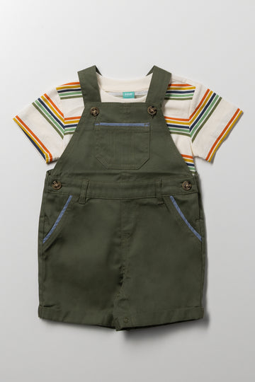 Dungaree Set Green