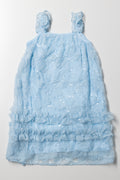 A-Line Sequin Mesh Dress Light Blue (2)