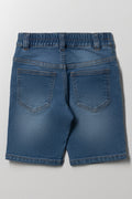 Ripped Denim Shorts Blue (3)
