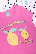 2 Pack T-Shirts Pink And White (1)