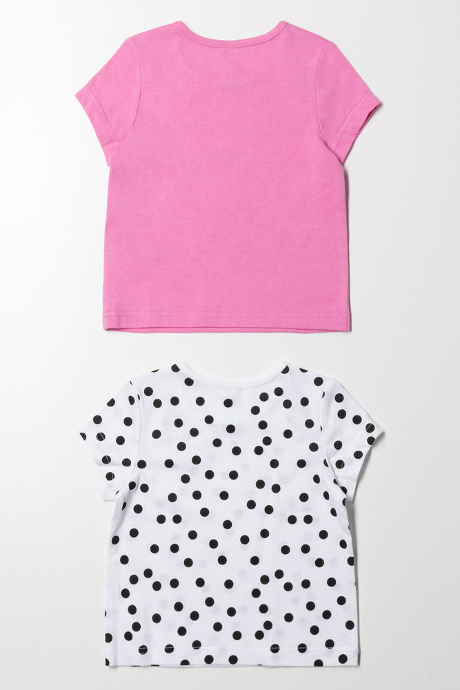 2 Pack T-Shirts Pink And White (2)