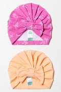 2 Pack Turbans Pink And Orange