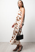 Strappy A-Line Maxi Dress Brown (1)