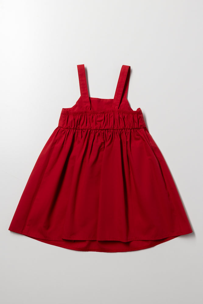 A-Line Bow Dress Red (2)