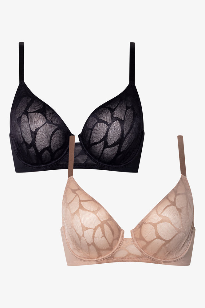 Mesh Underwire Bra Natural