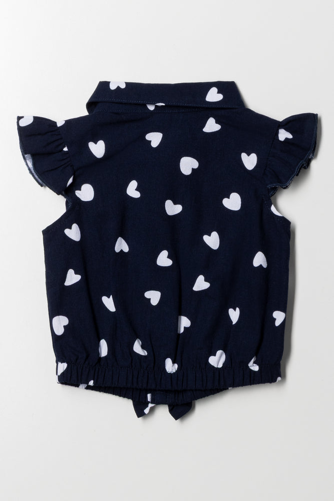Front Tie Top Black And White (2)