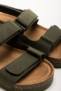 Padded Double Strap Sandals Green (2)