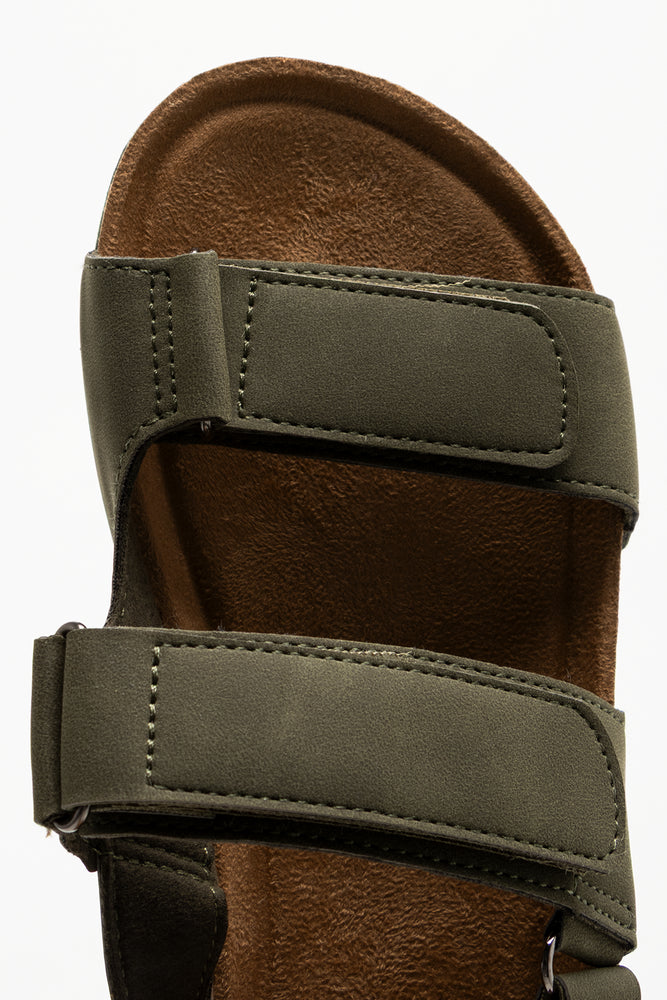Padded Double Strap Sandals Green (4)