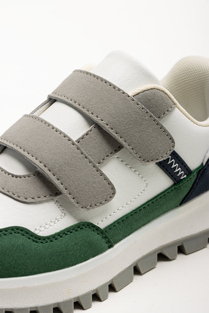Double Velcro Retro Sneaker White (2)