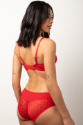 Mesh Underwire Bra Red (3)