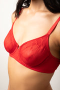 Mesh Underwire Bra Red (4)