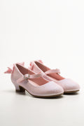 Glitter Bow Heels Pink