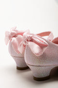 Glitter Bow Heels Pink (3)