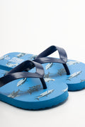 Shark Flip Flops Navy (2)