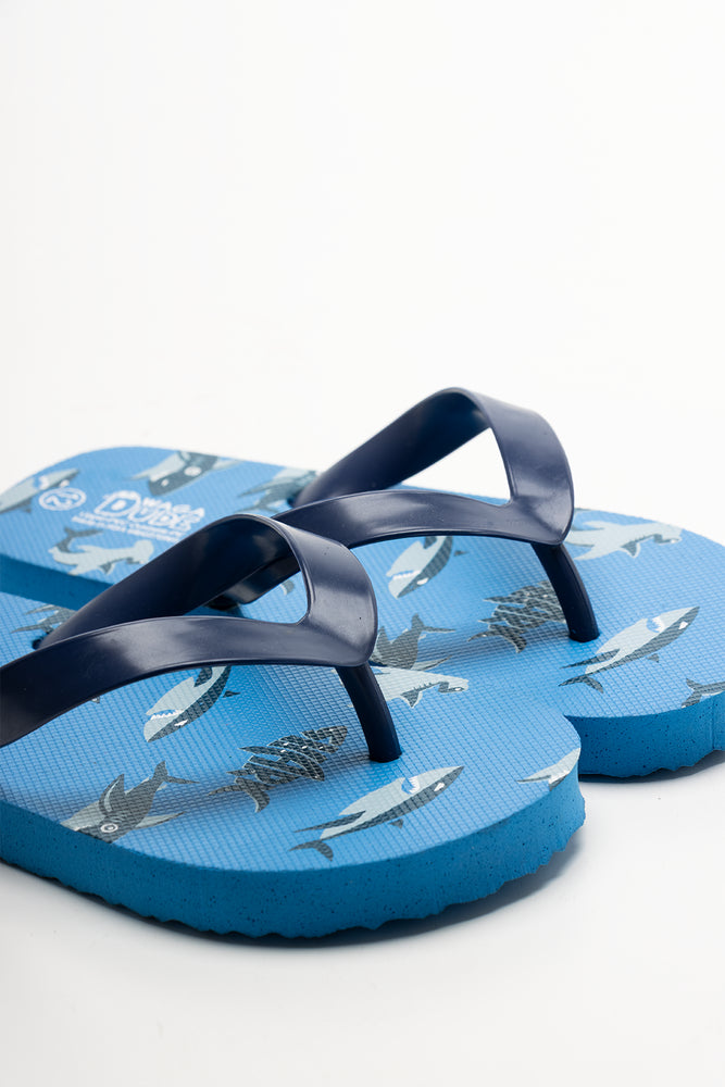 Shark Flip Flops Navy (2)