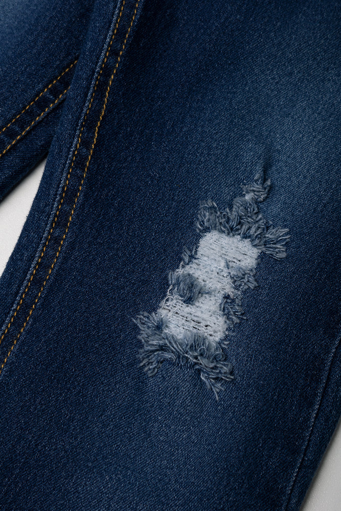 Straight Leg Denim Jeans Blue (2)