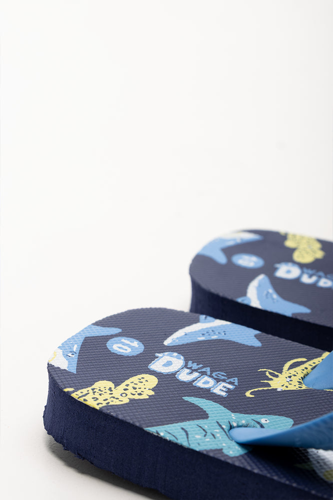 Shark Flip Flops Blue (3)