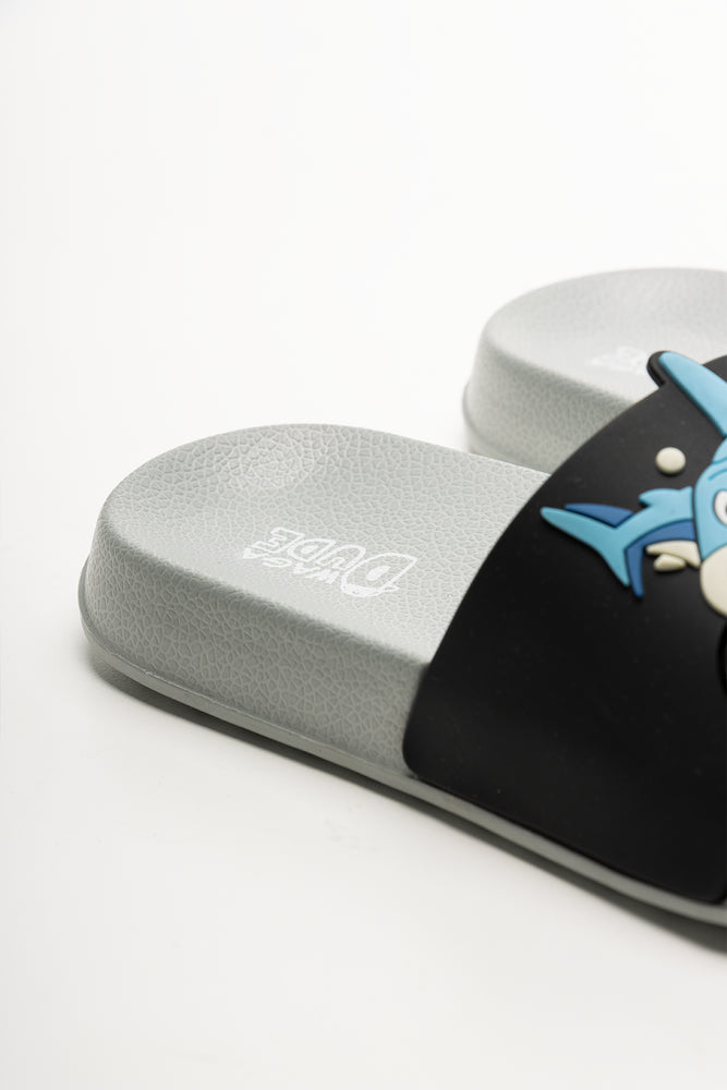 Shark Slides Grey And Navy (3)