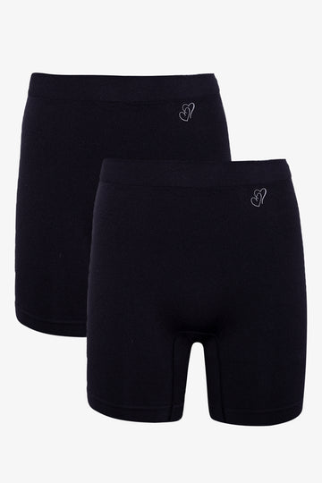 2 Pack Seamfree Long Legs Black