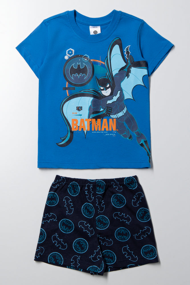 Batman Short Sleeve Pyjama Set Blue