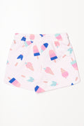 Ice Cream Fleece Shorts Pink (2)