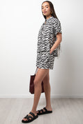 Zebra Short Sleeve Shirt Black And White (1)
