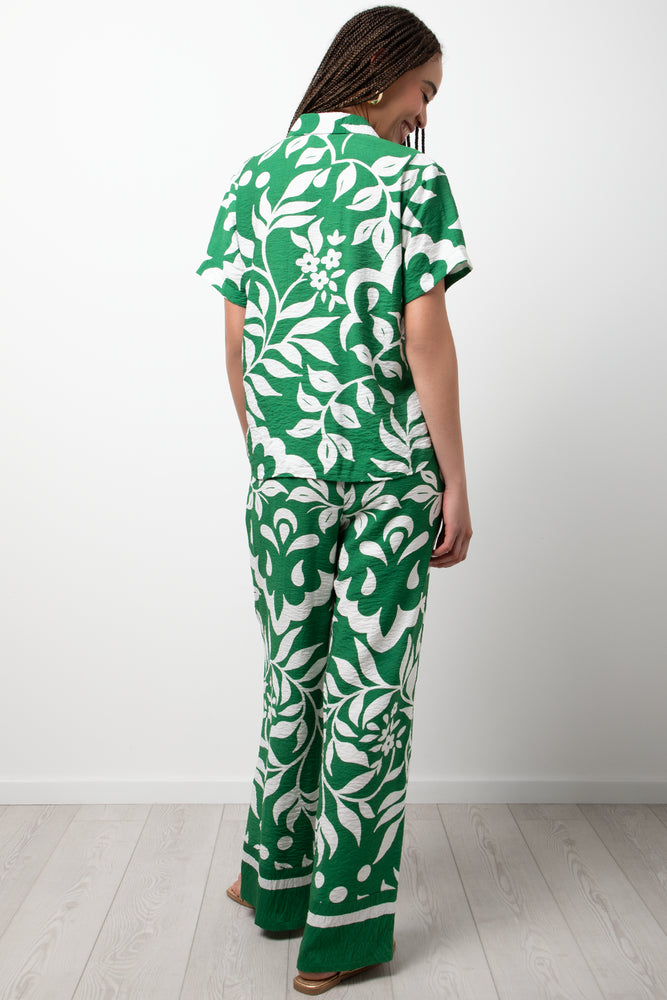 Short Sleeve Tropical Shirt Green (2)