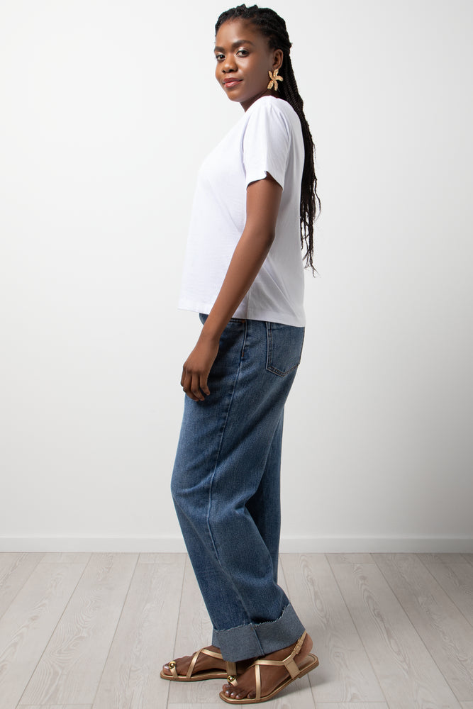 Crew Neck Short Sleeve T-Shirt White (1)