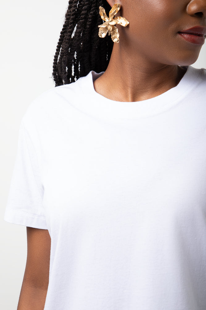 Crew Neck Short Sleeve T-Shirt White (3)