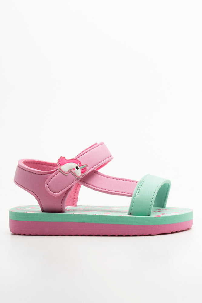 Unicorn Sandals Blue And Pink