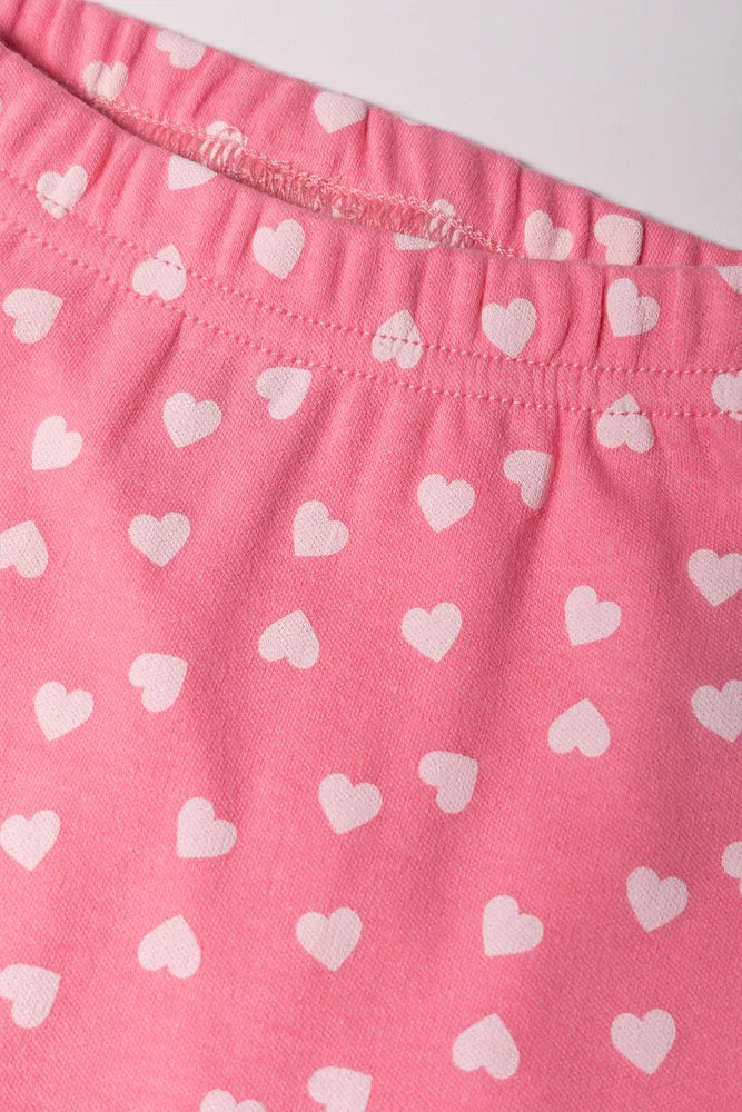 Bear Vest And Leggings Set Pink (2)