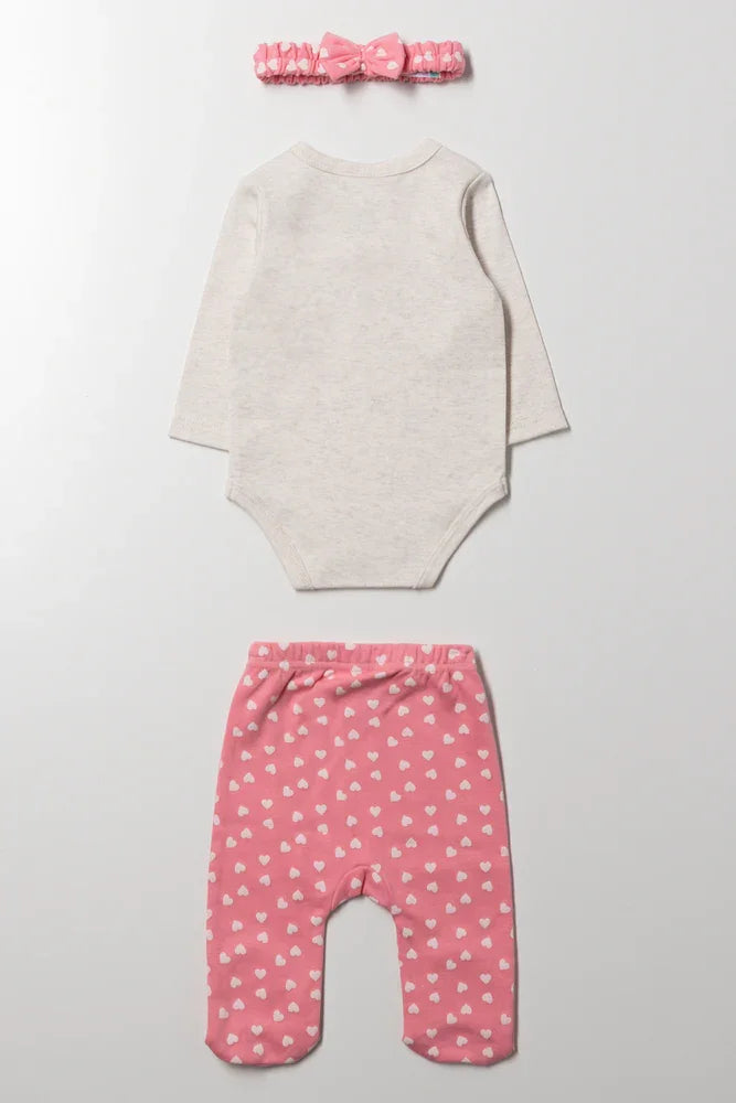Bear Vest And Leggings Set Pink (4)