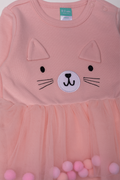 Cat Print Dress Pink (1)