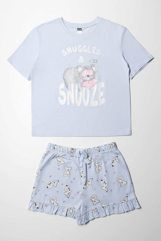 Koala Short Set Pyjamas Blue