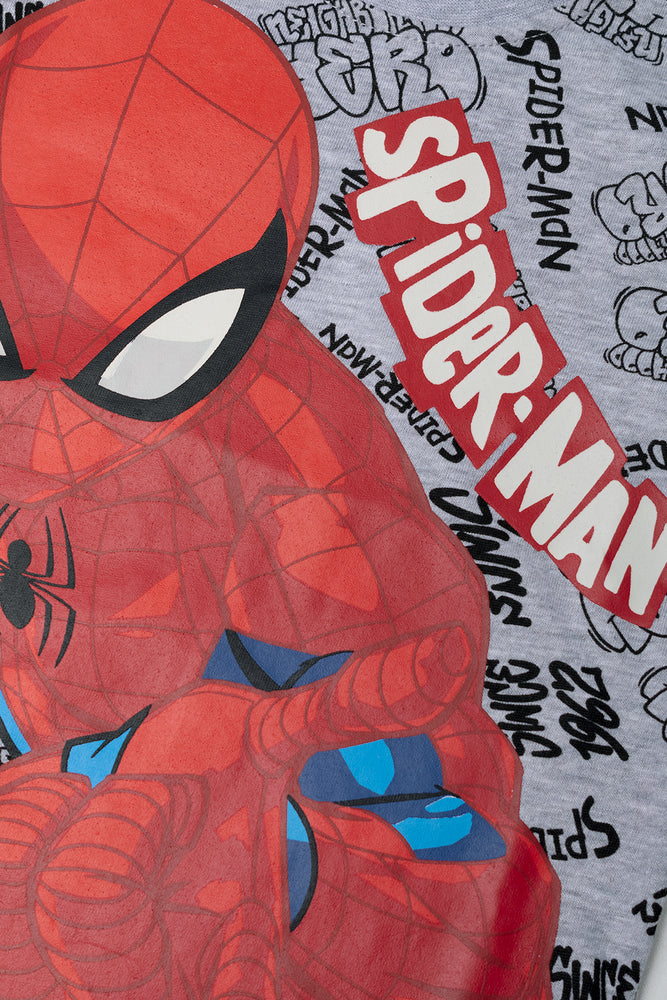 Spider-Man short sleeve pj grey melange