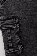 Cargo Denim Shorts Dark Grey (2)