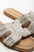 Pearl Mule Sandals Natural (2)