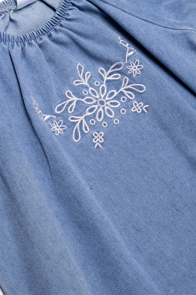 Embroidered Jumpsuit Blue